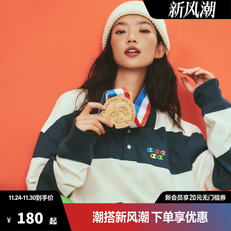 【Melting sadness】Champion长袖T恤休闲时尚复古潮流男女同款