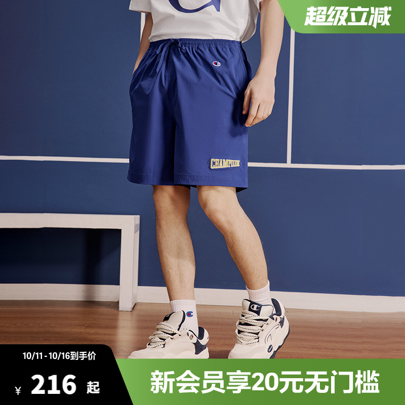 Champion冠军纯色短裤女春秋新款休闲风直筒卫裤运动裤时尚潮牌