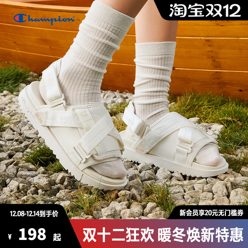 Champion冠军凉拖鞋女2025夏季新款情侣休闲魔术贴潮流户外运动