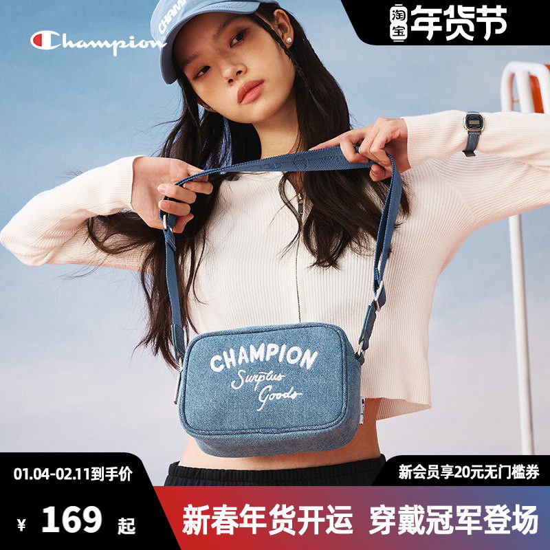 Champion冠军斜挎包女2025年春夏新款时尚复古休闲百搭印花单肩包,箱包皮具/热销女包/男包,通用款女包,淘宝优惠券,粉丝福利购,淘宝优惠卷