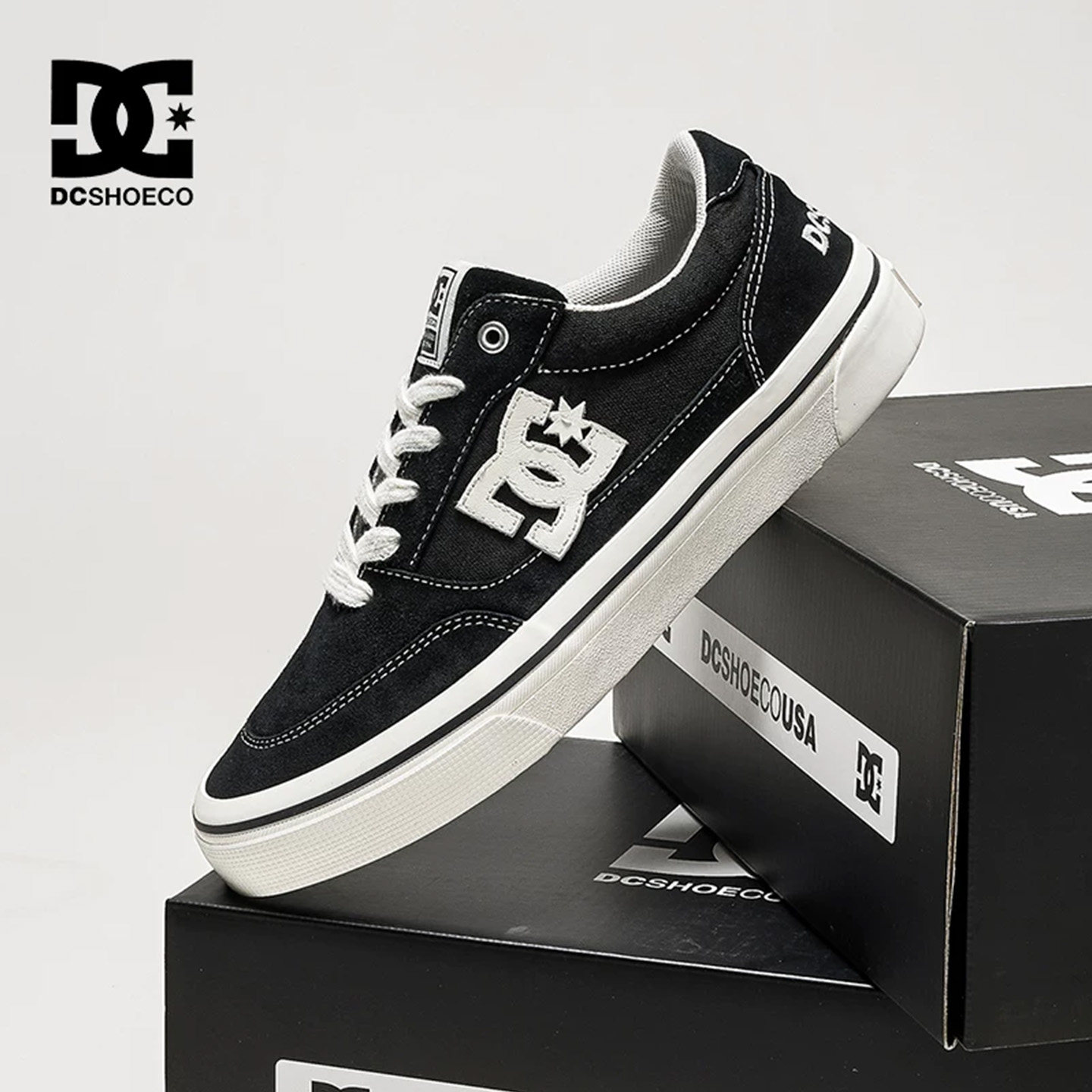 DCSHOES CANVAS 夏季透气牛皮男鞋男士板鞋情侣鞋子爆炸帆布鞋男