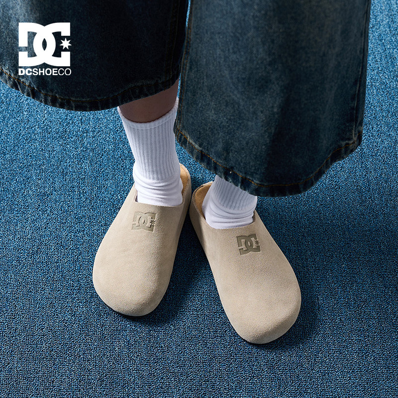DCSHOES CORK 2026夏季新款真皮一脚蹬男鞋舒适拖鞋外穿男勃肯鞋