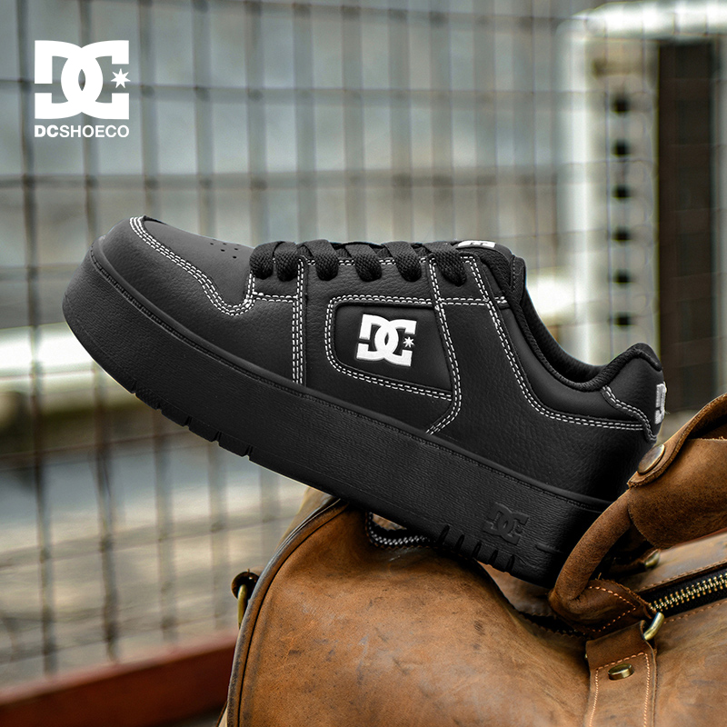 DC SHOES W'MANTECA 4 PLATFORM Pro 小黑鞋女鞋休闲鞋女黑武士