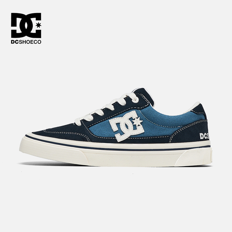 DC SHOES CANVAS CAS 25秋季透气男鞋帆布鞋真皮小白鞋男士滑板鞋