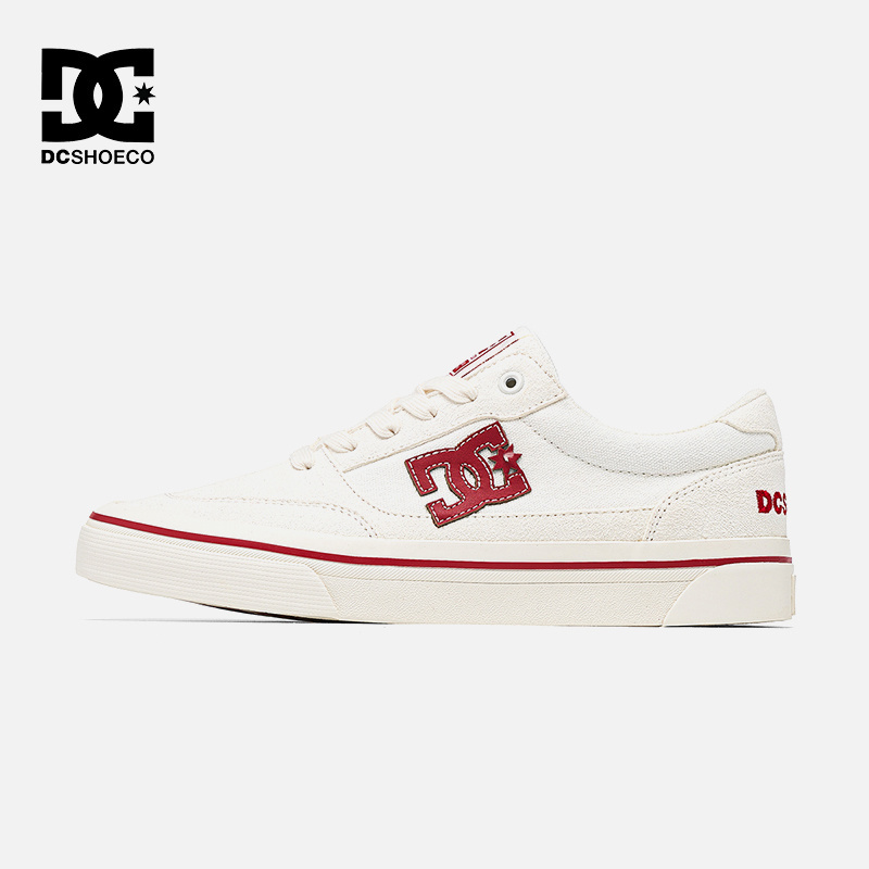 DC SHOES CANVAS CAS 25秋季透气男鞋帆布鞋真皮小白鞋男士滑板鞋