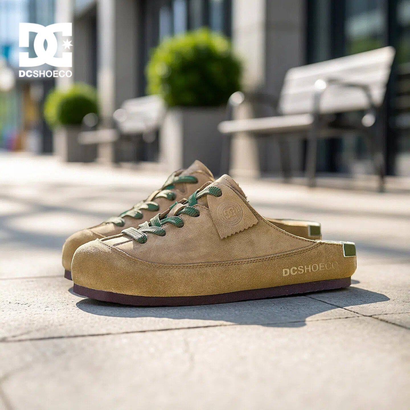 DCSHOES MOAB L勃肯鞋男款2026新款夏透气老钱风半拖鞋真皮穆勒鞋图片