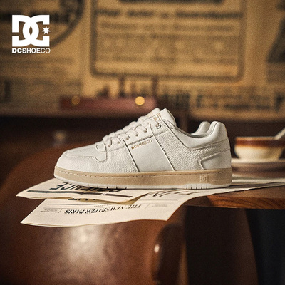 DCSHOES MARLOW LUX 夏季老钱风头层牛皮lp男鞋白色板鞋平底鞋