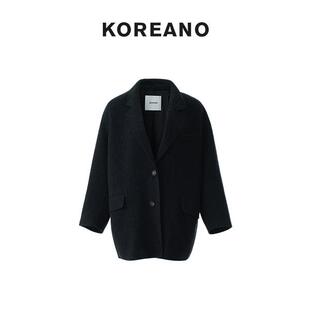 石墨黑混灰色西服式 冬季 外套 JUN SY5680 KOREANO