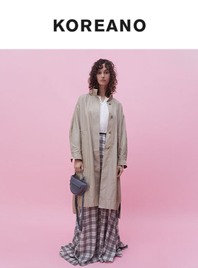 【KOREANO】春秋驼色立领收腰风衣  FW43840(JUN)