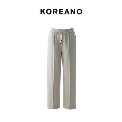 【KOREANO】冬季米白色无侧缝休闲直筒女裤  KT5700(JUN)
