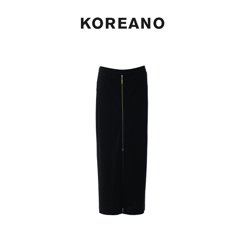 【KOREANO】夏季陨石黑冰丝筒裙  QT4855(UN)