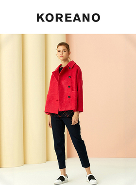 【KOREANO】冬季箱型毛呢外套  SY7643(JUN)