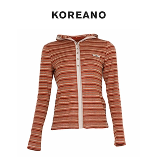 【KOREANO】春秋休闲风条纹长袖T恤    【A】   TT6013(AUN)