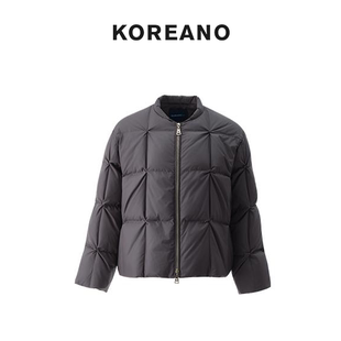 【KOREANO】冬季烟栗色短款绗线羽绒服 【H】 YS45613(JUN)