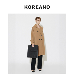 型高密斜纹挺括宽松廓形风衣 H版 春秋经典 FW3905 KOREANO