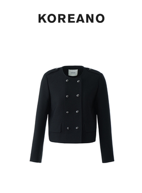 【KOREANO】春秋陨石黑小圆领肩章夹克  SW6581(JUN)B