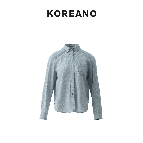 【KOREANO】春秋蓝白千鸟格纹商务衬衫  CW5324(JUN)