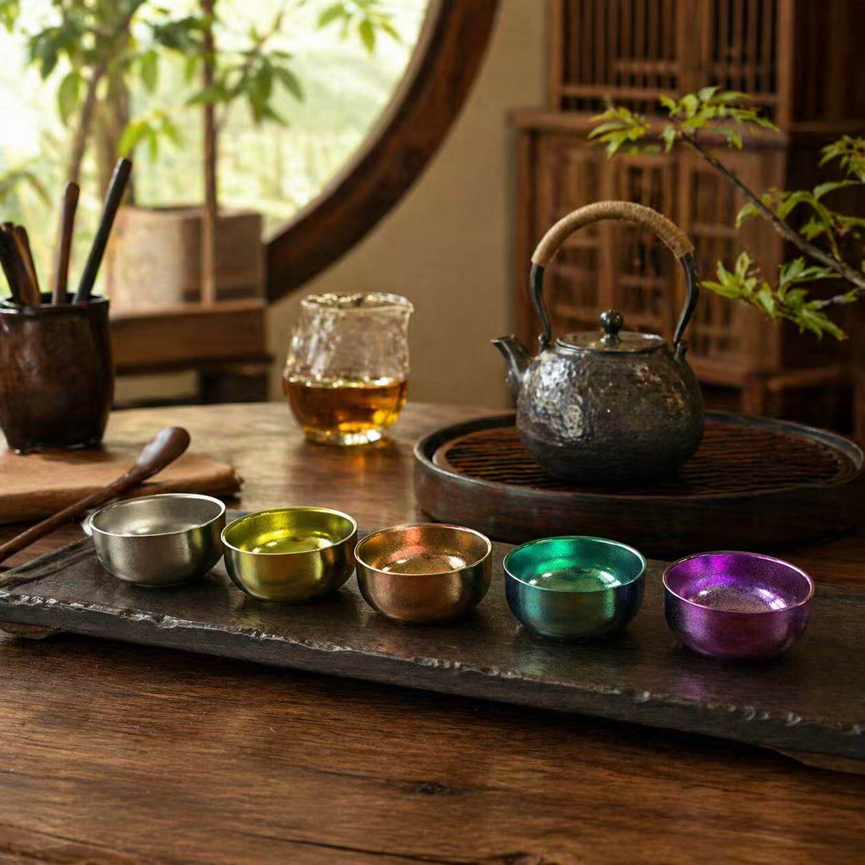 AORS奥瑞森纯钛高档小茶盏小茶碗茶具