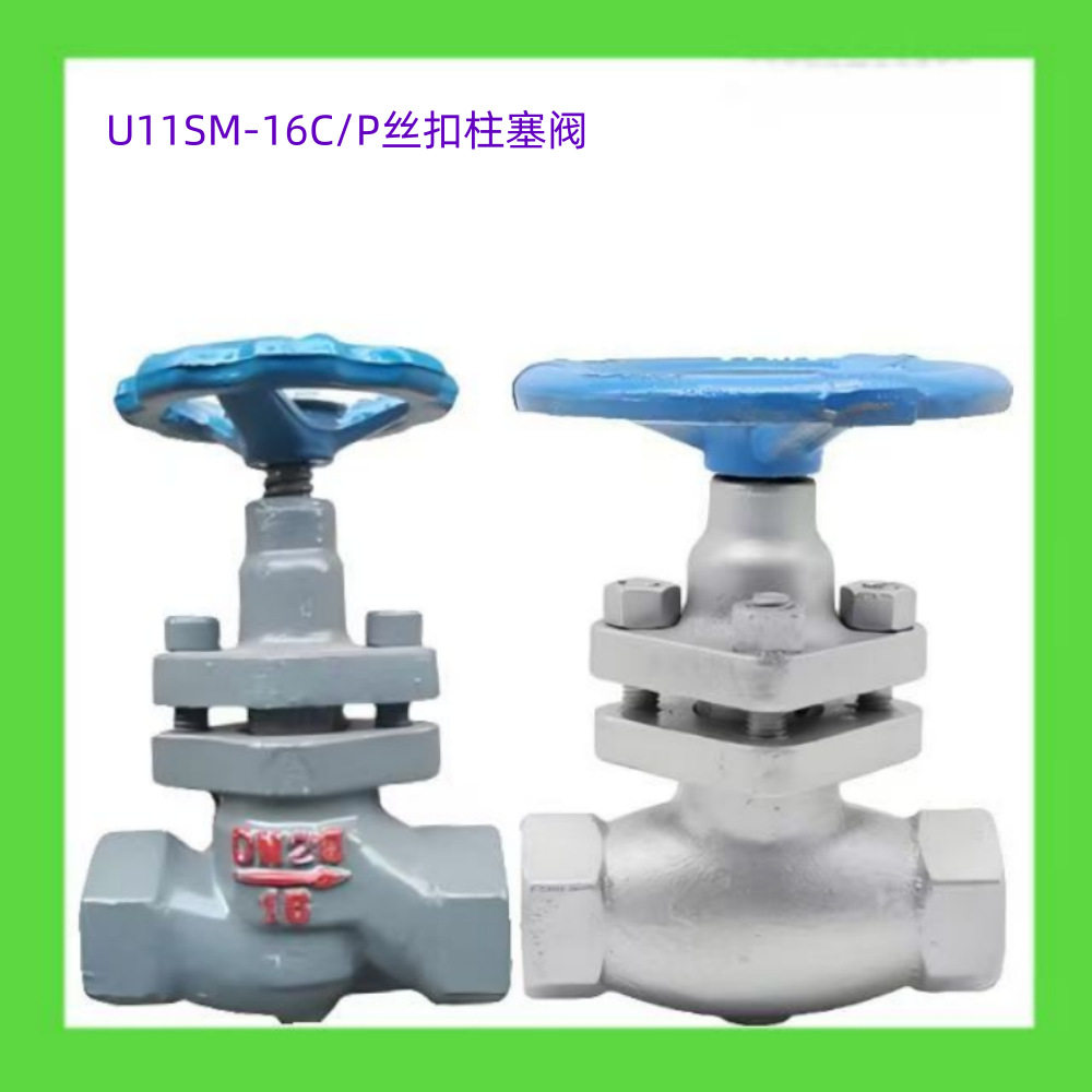 锅炉专用高温蒸汽导热油不锈钢内螺纹丝扣U11SM-16C/P柱塞阀高压