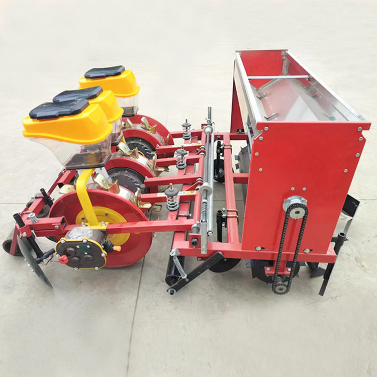 谷子铺膜播种机鸭嘴盘膜上打孔高粱点播机玉米铺膜播种机点播机