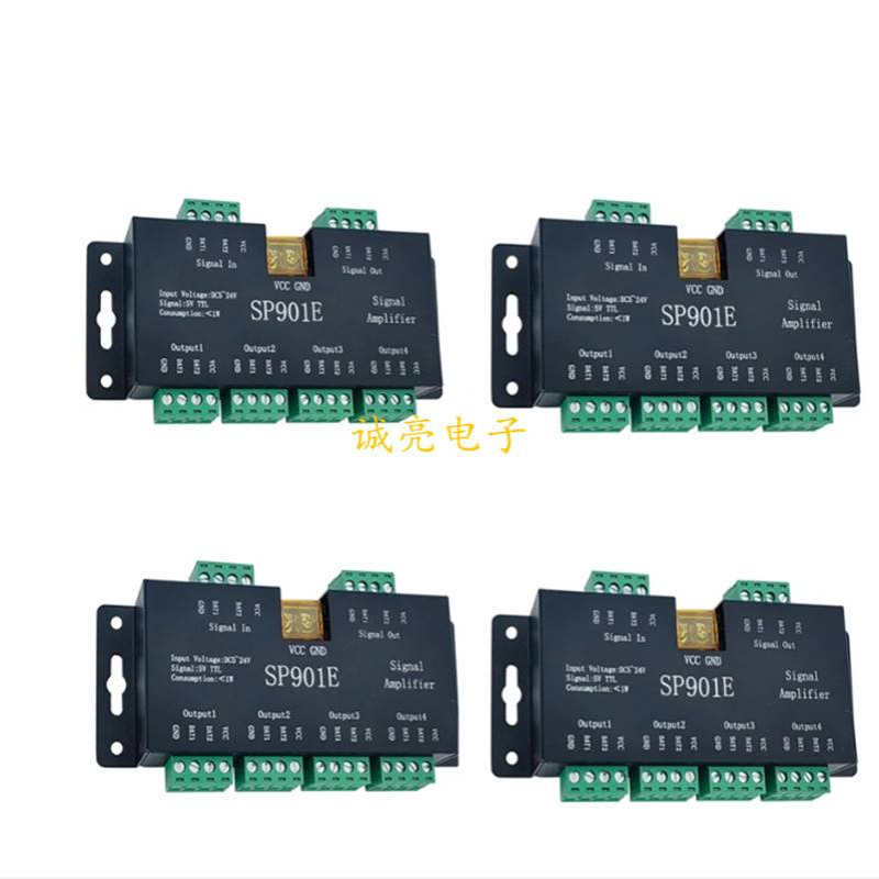 SP901E led信号放大器 LED幻彩灯带灯条扩展器SPT信号分控放大器