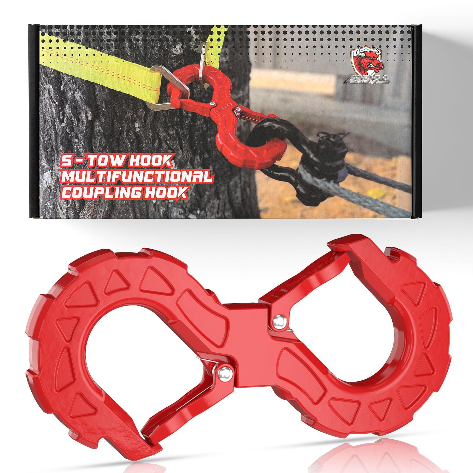 S型拖钩S型卸扣防松卡扣锻压一体成型多功能高强度S型绞盘钩