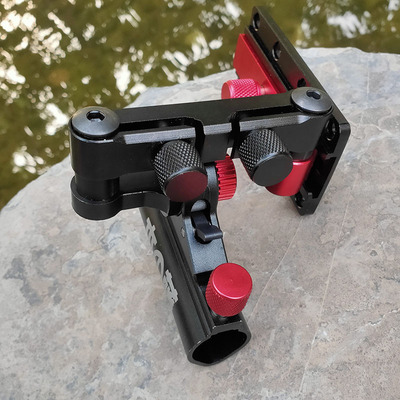 优选钓箱炮台架配件拐角支架专用左手右手万向旋转架座加厚大物通