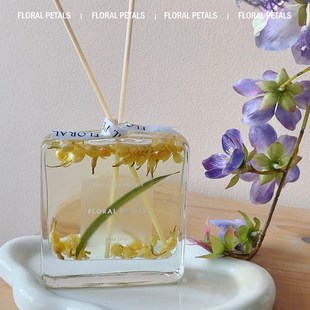 干花无火香薰藤条扩香高级酒店家用持久卧室卫生间茉莉桂花水蜜桃