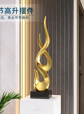 优选抽象轻奢摆件客厅办公室商务大气创意玄关边柜现代家居酒柜装