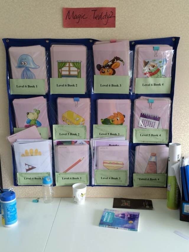 优选定制12格A4透明图书袋绘本课本杂志识字卡收纳挂袋幼儿美术展