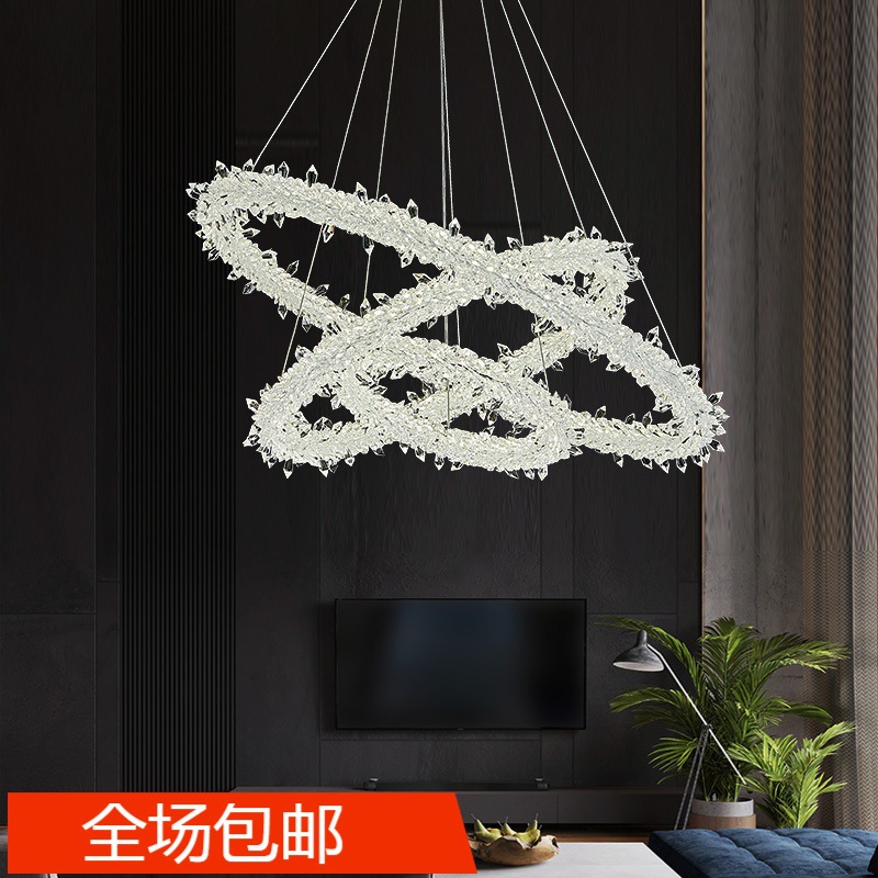 水晶吊灯轻奢后现代客厅餐厅卧室创意个性设计师简约吧台售楼部灯