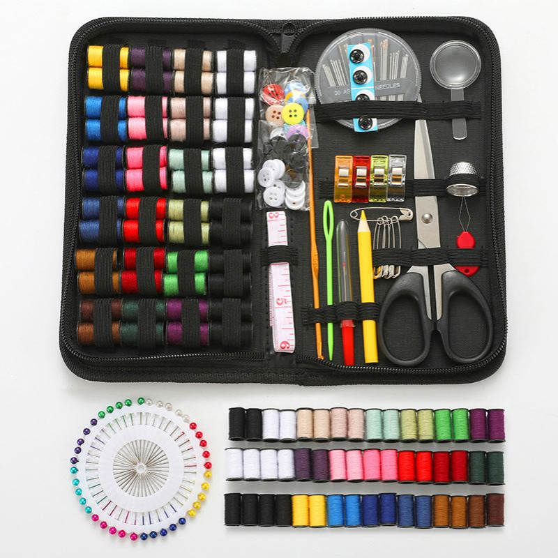 172件家用皮尺剪刀家居旅行针线盒套装缝纫拆线刀纱剪针线包
