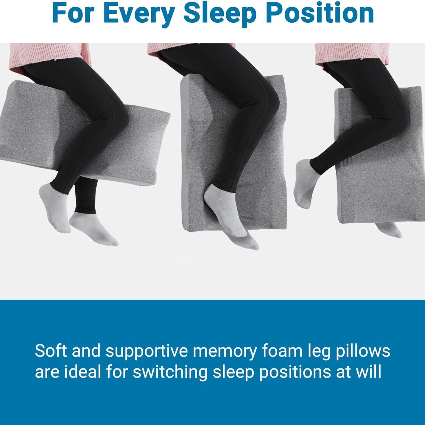 符合人体工学腿枕A12侧睡单腿枕缓解压力臀腿部抬高支撑楔形枕头