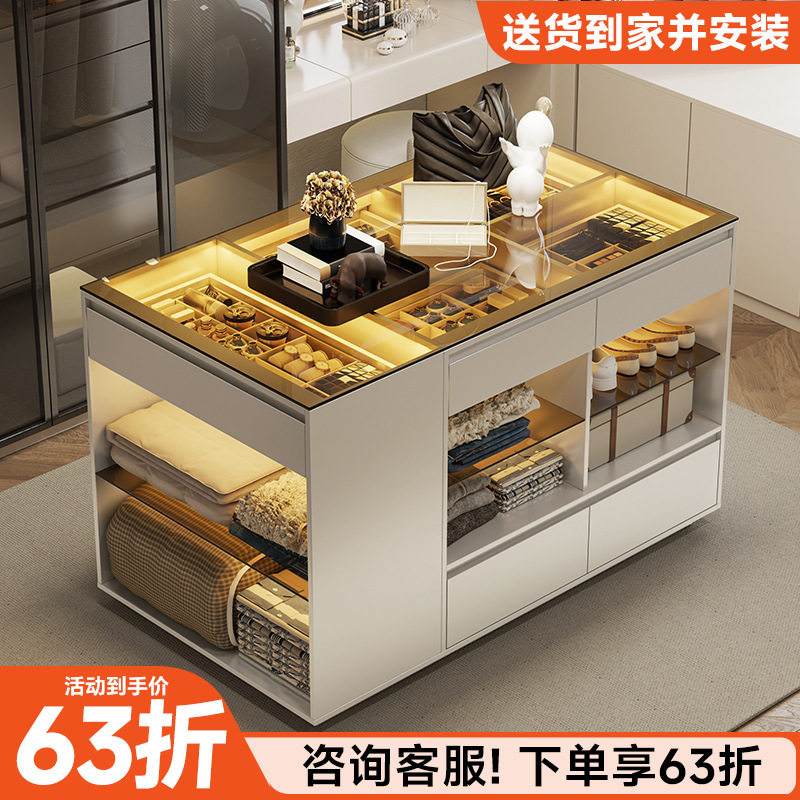衣帽间岛台斗柜一体中岛柜落地首饰柜抽屉式饰品柜展示柜奶油风,模玩/动漫/周边/娃圈三坑/桌游,文化/体育周边,淘宝优惠券,粉丝福利购,淘宝优惠卷