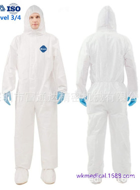 厂家批发 ISO11737一次性连体防护服SF 透气白色防护衣 EN14126