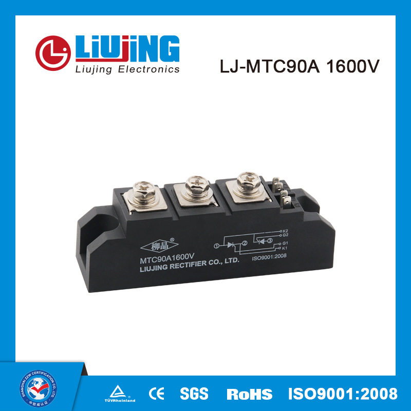 柳晶LJ-MTC90A1600V 晶闸管模块 电机软启动无功补偿工业加热控制