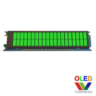 2.93英寸20针8bit并口断码字符型oled显示模块绿色绿光20x2点阵