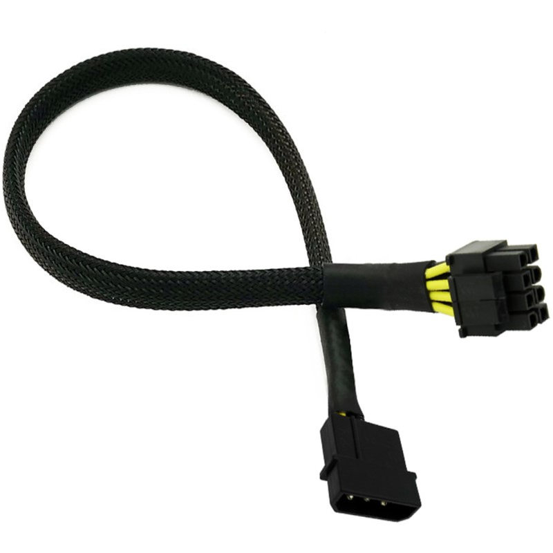 主板CPU 8针线 CPU供电线 大4P母转CPU 4+4 公套网