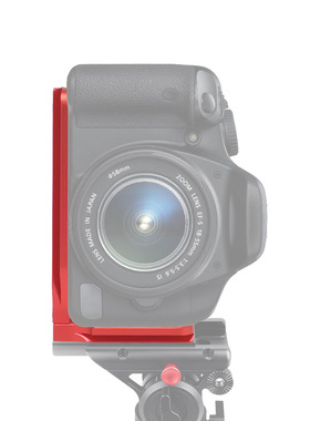 鹰景L型红色通用快装板竖拍稳定器加长三脚架配件云台转换竖拍板