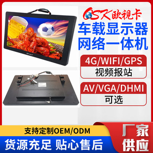 VGA任选24V12V宽电压 HDMI 2201黑色房车汽车背挂车载显示器AV