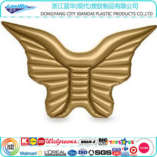 热销AIKA054水上充气浮排天使蝴蝶翅膀游泳浮排蝴蝶充气浮床沙滩