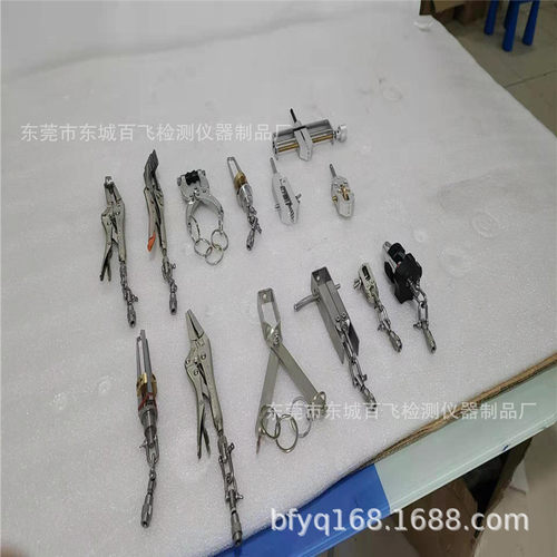 公钮夹具BF-FZ45纽扣拉力机平面钳工字钳母纽数显