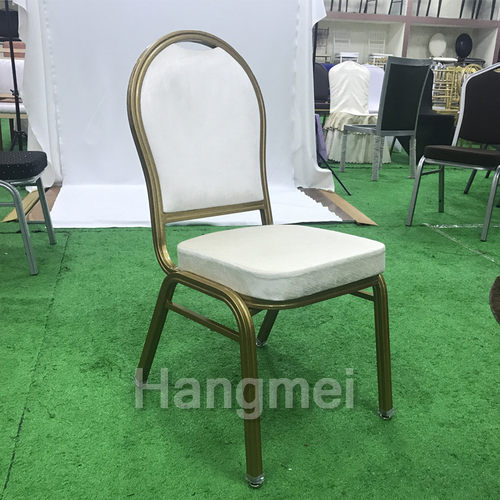 【HM-A130】厂家酒店餐厅餐椅现代简约会议室铝管背花宴会椅