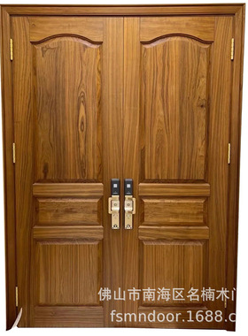 酒店室内进户平开大门豪华别墅原木大门原木入户大门木门批发