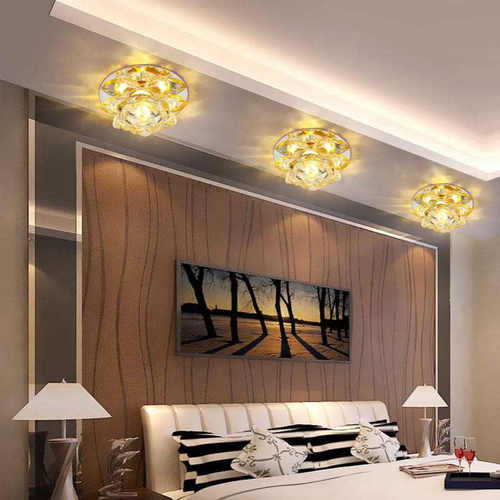 灯具批发3W5wled孔灯水晶牛眼灯客厅电视墙背景吊顶孔洞灯装饰灯