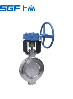 不锈钢双偏心高性能蝶阀 铸钢涡轮手动对夹式蝶阀D372F-16P