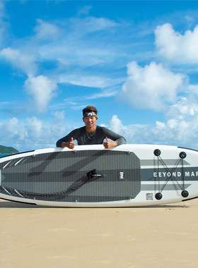 BM充气水上浆板滑板冲浪板充气冲浪板sup桨板浆板划水板滑水 灰色