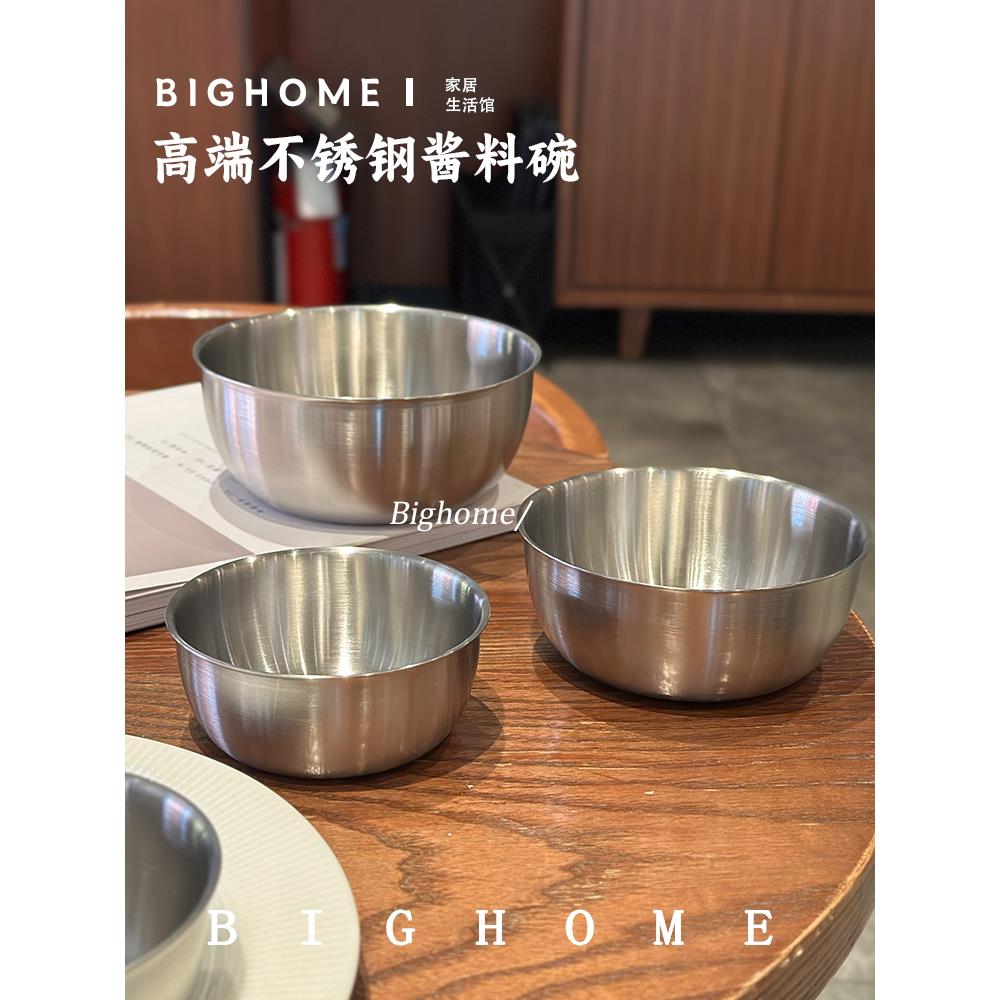 日式304不锈钢备菜碗腌肉料理盆烘焙打蛋水果碗沙拉盆厨房三件套