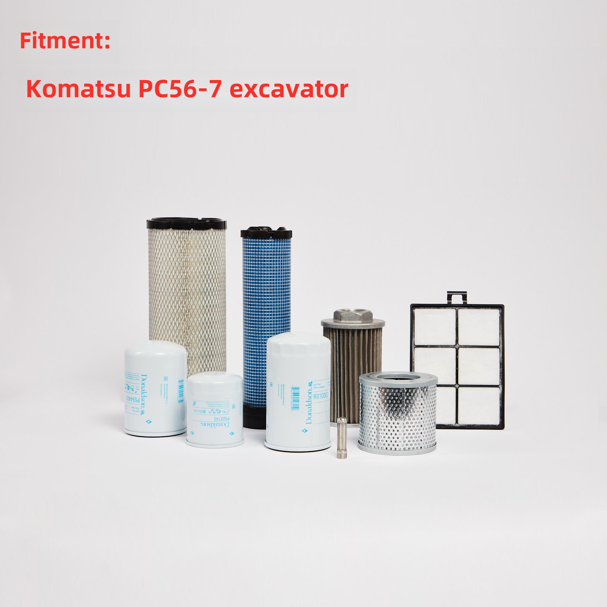 唐纳森适配 小松PC56-7 58-8挖掘机空气机柴油滤芯液压滤清器配件