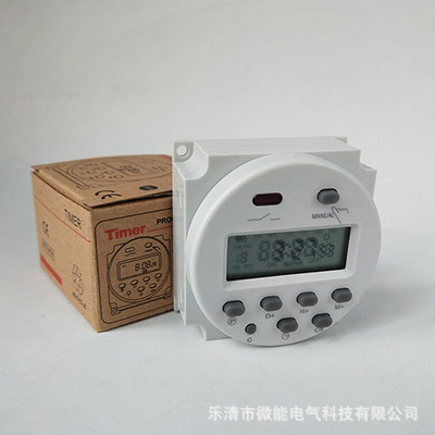 CN101A 16A 220V 24V 12V每周循环面板安装式数显定时器 出口型